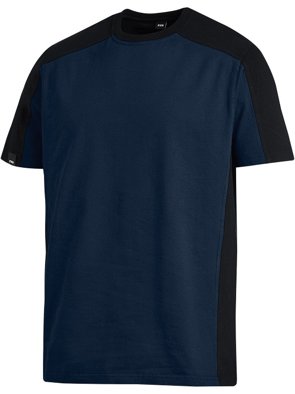 FHB MARC T-Shirt zweifarbig, royalblau-schwarz, Gr. L